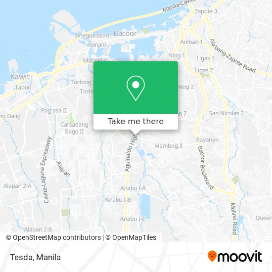 Tesda map