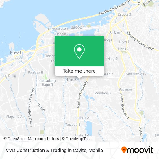 VVD Construction & Trading in Cavite map