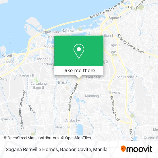 Sagana Remville Homes, Bacoor, Cavite map