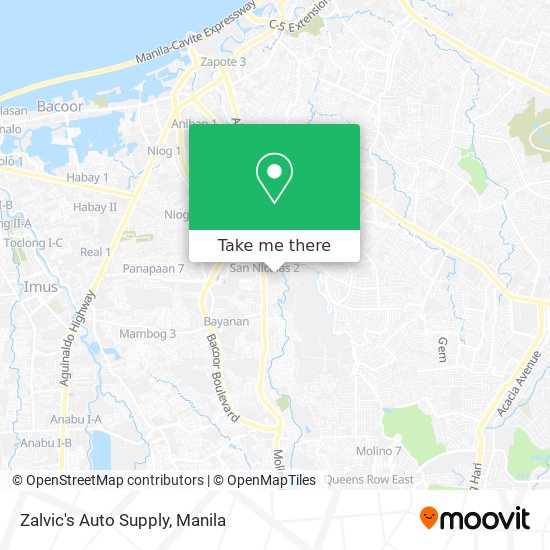 Zalvic's Auto Supply map