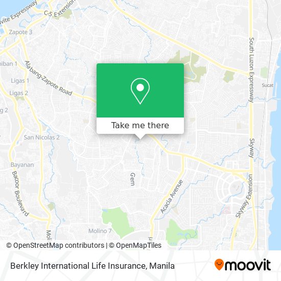 Berkley International Life Insurance map