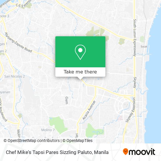 Chef Mike's Tapsi Pares Sizzling Paluto map