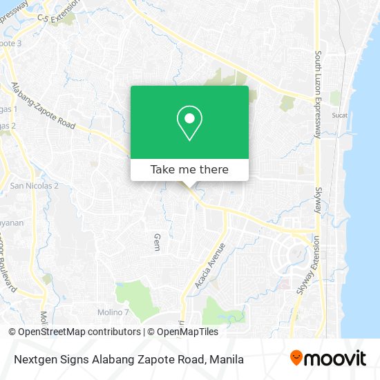 Nextgen Signs Alabang Zapote Road map