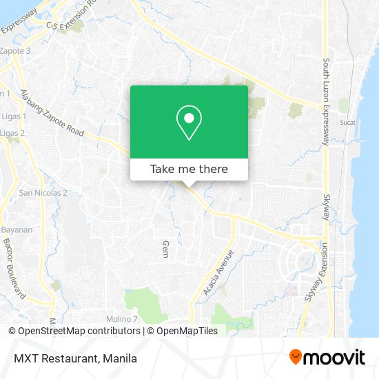 MXT Restaurant map
