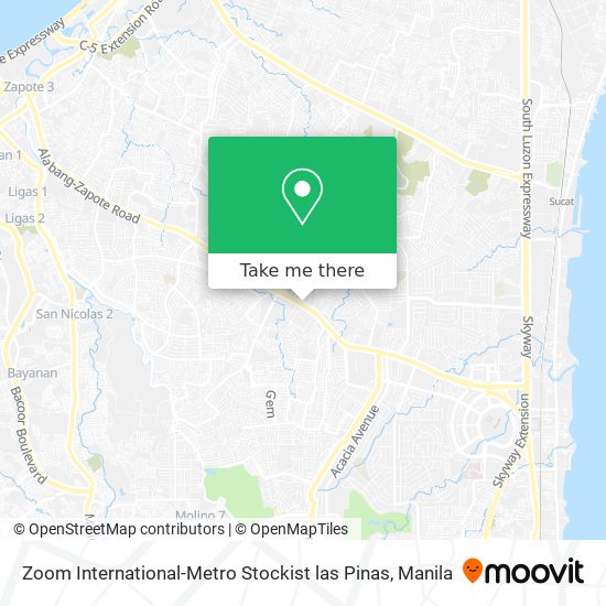 Zoom International-Metro Stockist las Pinas map
