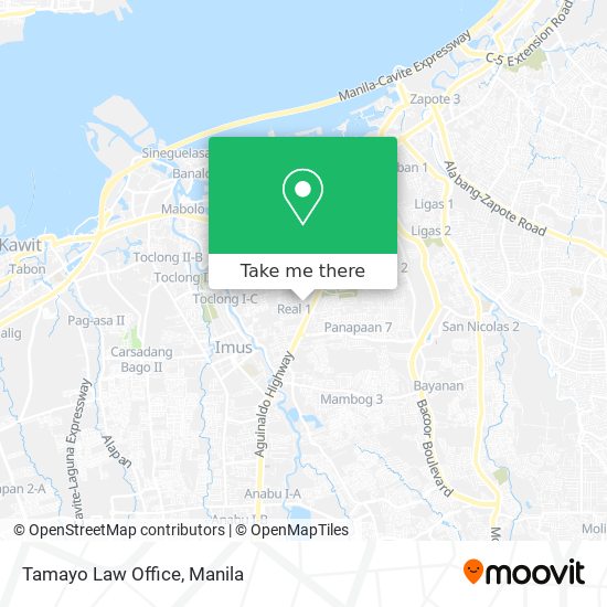 Tamayo Law Office map