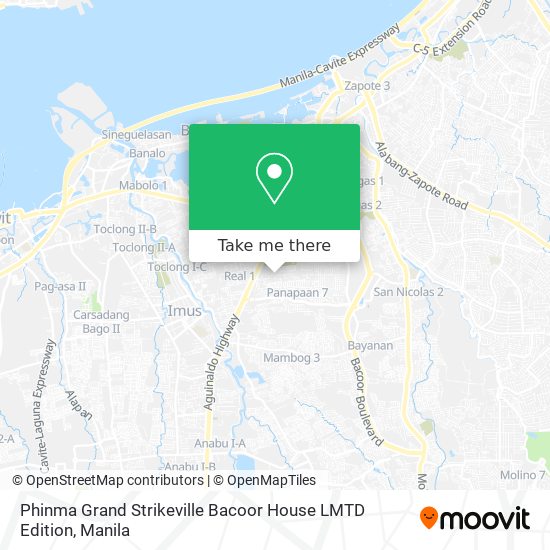 Phinma Grand Strikeville Bacoor House LMTD Edition map