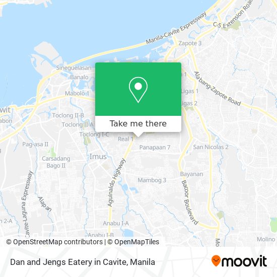 Dan and Jengs Eatery in Cavite map