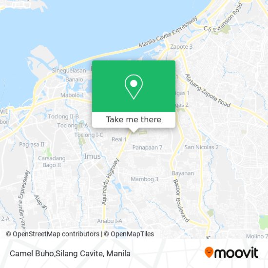 Camel Buho,Silang Cavite map