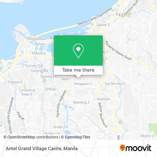 Antel Grand Village Cavite map