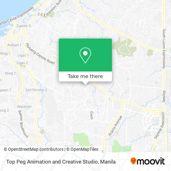 Top Peg Animation and Creative Studio map