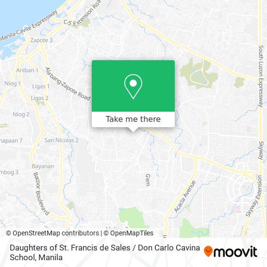 Daughters of St. Francis de Sales / Don Carlo Cavina School map