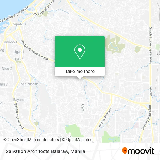 Salvation Architects Balaraw map