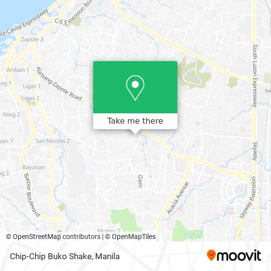 Chip-Chip Buko Shake map