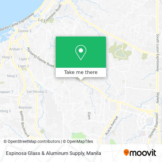 Espinosa Glass & Aluminum Supply map