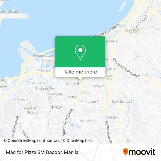 Mad for Pizza SM Bacoor map