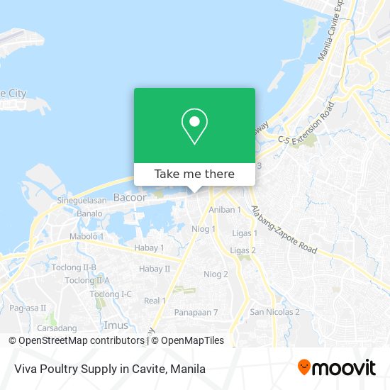 Viva Poultry Supply in Cavite map