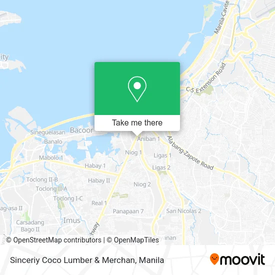 Sinceriy Coco Lumber & Merchan map