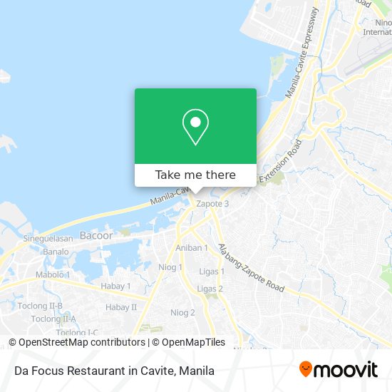 Da Focus Restaurant in Cavite map