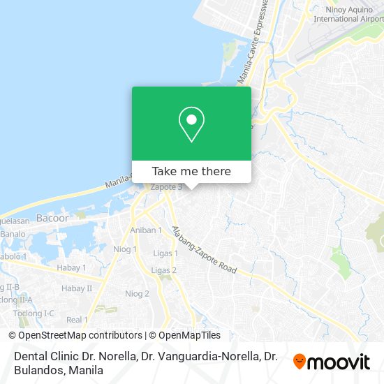 Dental Clinic Dr. Norella, Dr. Vanguardia-Norella, Dr. Bulandos map