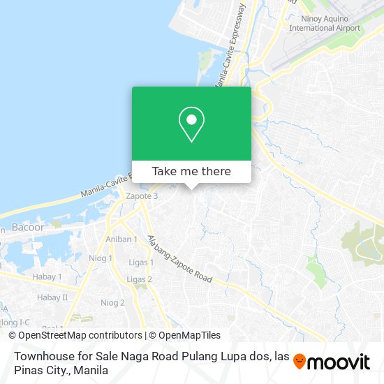 Townhouse for Sale Naga Road Pulang Lupa dos, las Pinas City. map