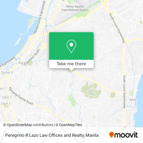 Peregrino R Lazo Law Offices and Realty map