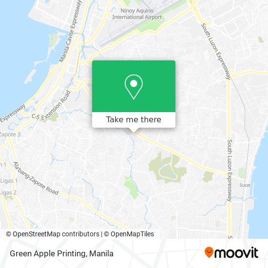 Green Apple Printing map