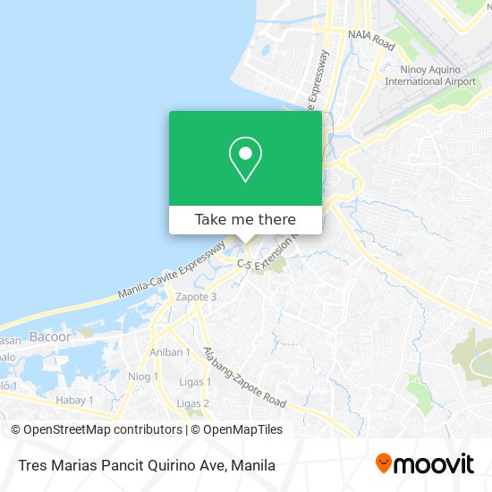 Tres Marias Pancit Quirino Ave map