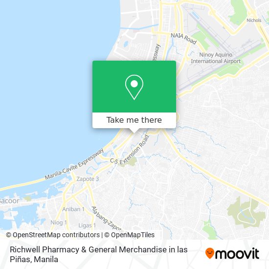 Richwell Pharmacy & General Merchandise in las Piñas map