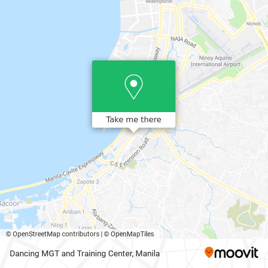 Dancing MGT and Training Center map