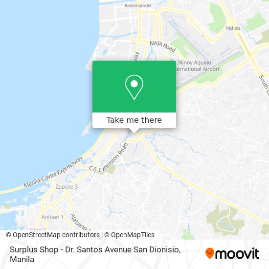 Surplus Shop - Dr. Santos Avenue San Dionisio map