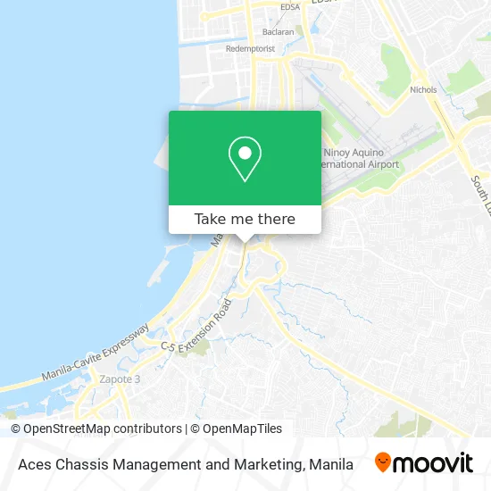 Aces Chassis Management and Marketing map