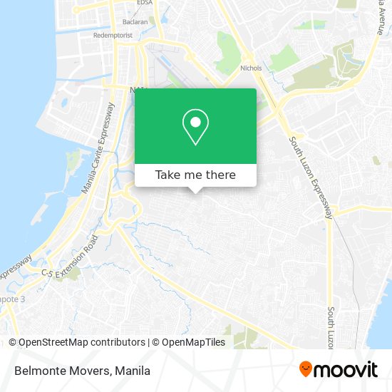 Belmonte Movers map