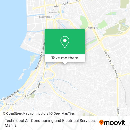 Technicool Air Conditioning and Electrical Services map