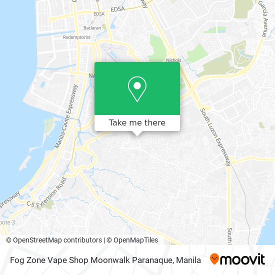 Fog Zone Vape Shop Moonwalk Paranaque map