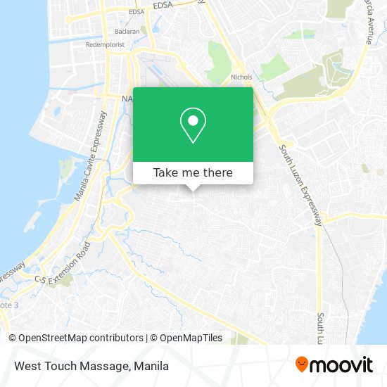 West Touch Massage map