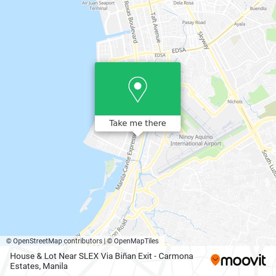 House & Lot Near SLEX Via Biñan Exit - Carmona Estates map