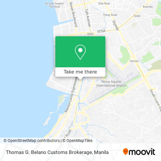 Thomas G. Belano Customs Brokerage map
