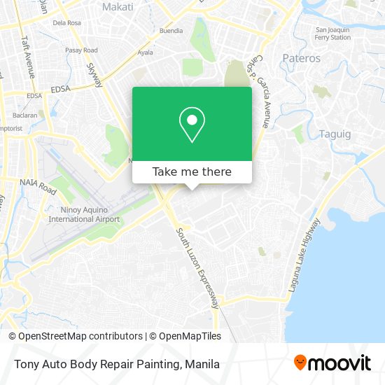 Tony Auto Body Repair Painting map