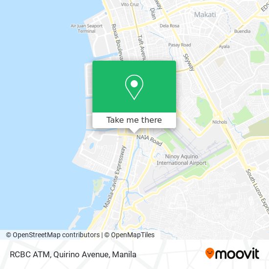 RCBC ATM, Quirino Avenue map