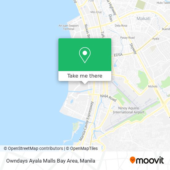 Owndays Ayala Malls Bay Area map