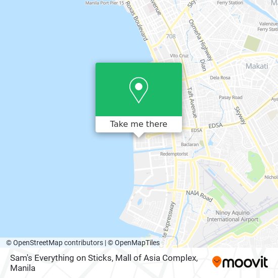 Sam's Everything on Sticks, Mall of Asia Complex map