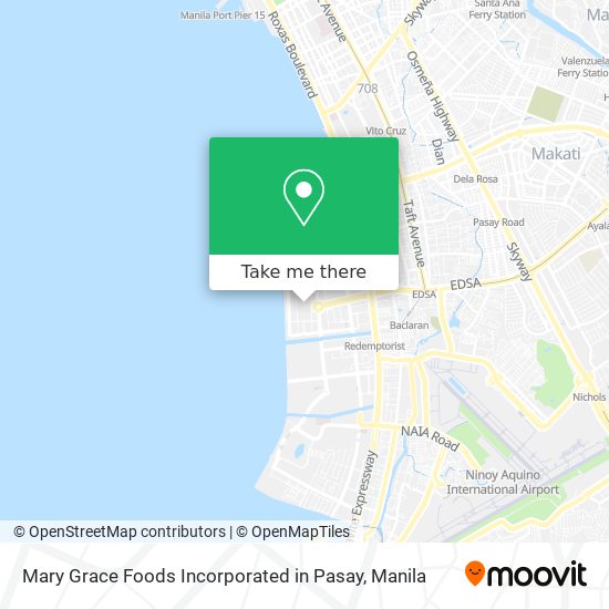 Mary Grace Foods Incorporated in Pasay map