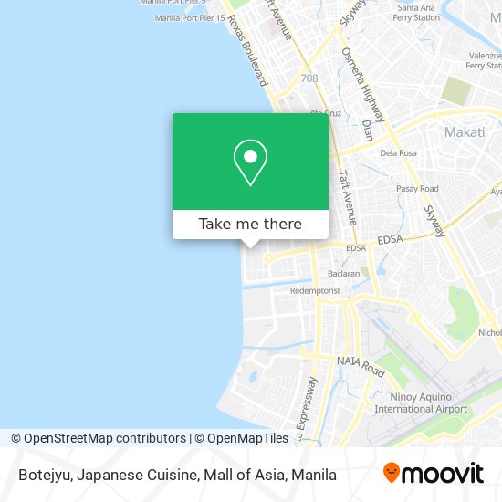 Botejyu, Japanese Cuisine, Mall of Asia map