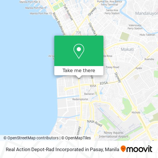 Real Action Depot-Rad Incorporated in Pasay map