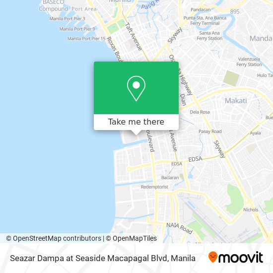 Seazar Dampa at Seaside Macapagal Blvd map