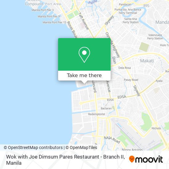 Wok with Joe Dimsum Pares Restaurant - Branch II map
