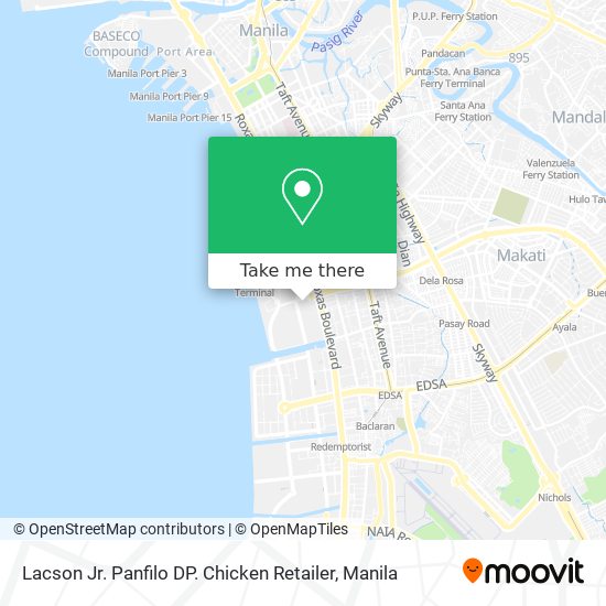 Lacson Jr. Panfilo DP. Chicken Retailer map