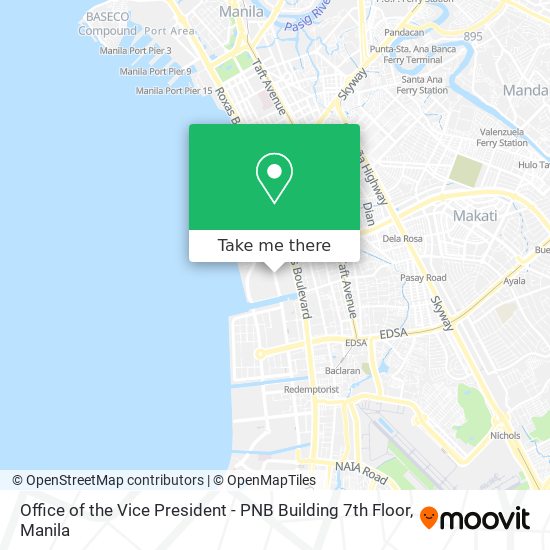 Office of the Vice President - PNB Building 7th Floor map