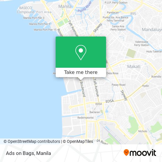 Ads on Bags map